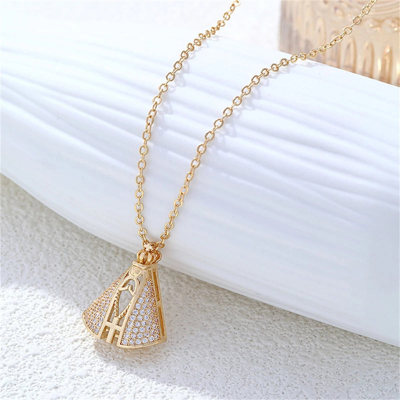 COLLAR DE NUESTRA SEÑORA BAÑADO EN ORO 18K - GARGSI78