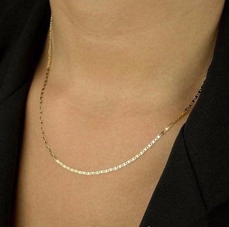 CADENA PIASTRINA 60+10CM BAÑADA EN ORO 18K - COR692
