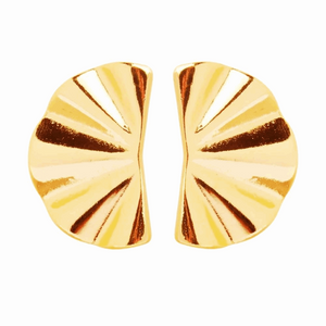 AROS ABANICO BAÑADO EN ORO 18K - BRSI329