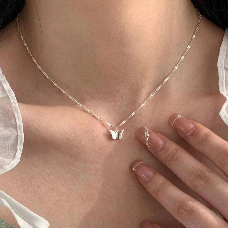COLLAR MARIPOSA PLATA 925 - PR0583