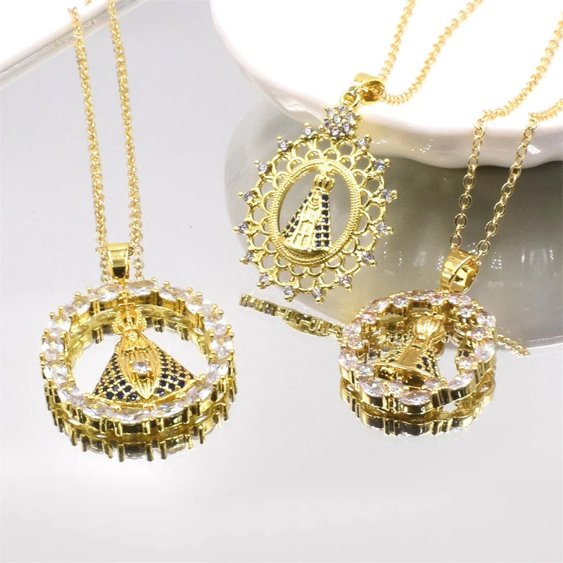 COLLAR DE NUESTRA SEÑORA BAÑADO EN ORO 18K - GARGSI83