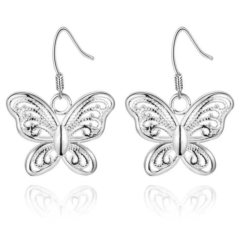 AROS MARIPOSA PLATA 925 - BRP366