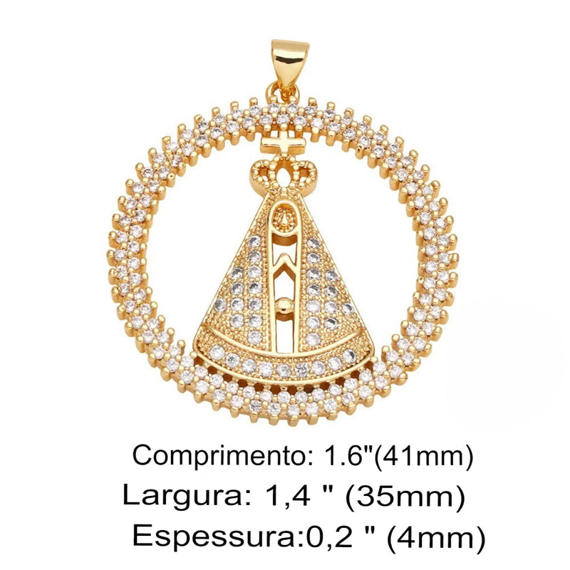 COLLAR NUESTRA SEÑORA BAÑADO EN ORO 18K - GARGSI22