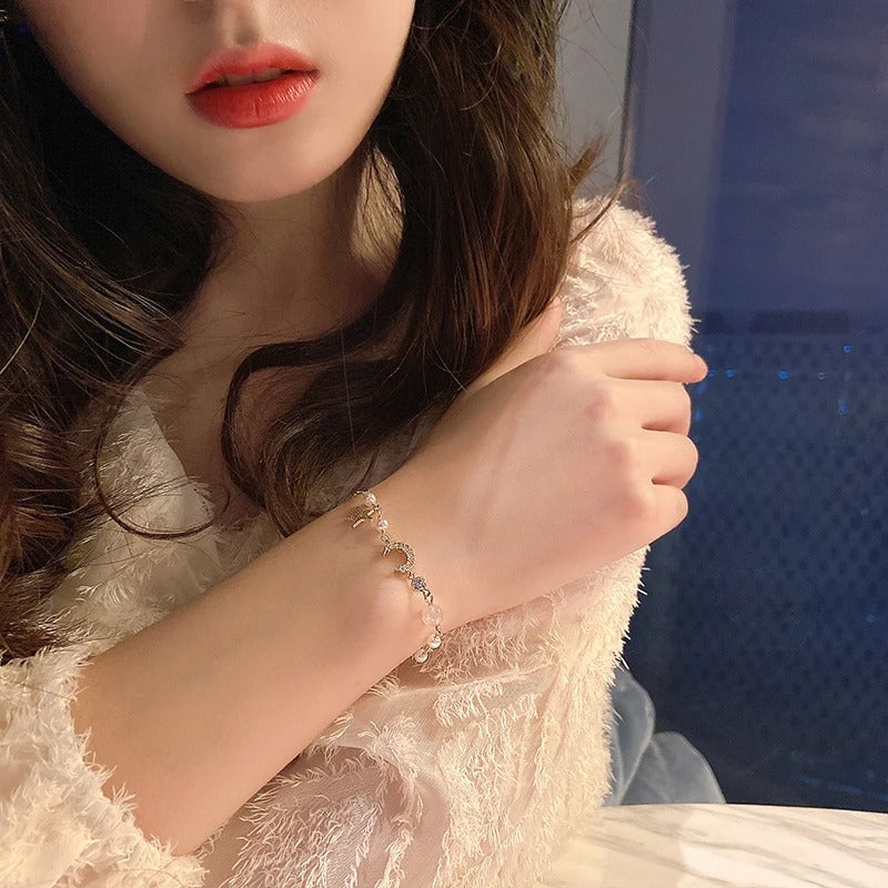 PULSERA DE ESTRELLA CHAPADA EN ORO 18K - PLS 116
