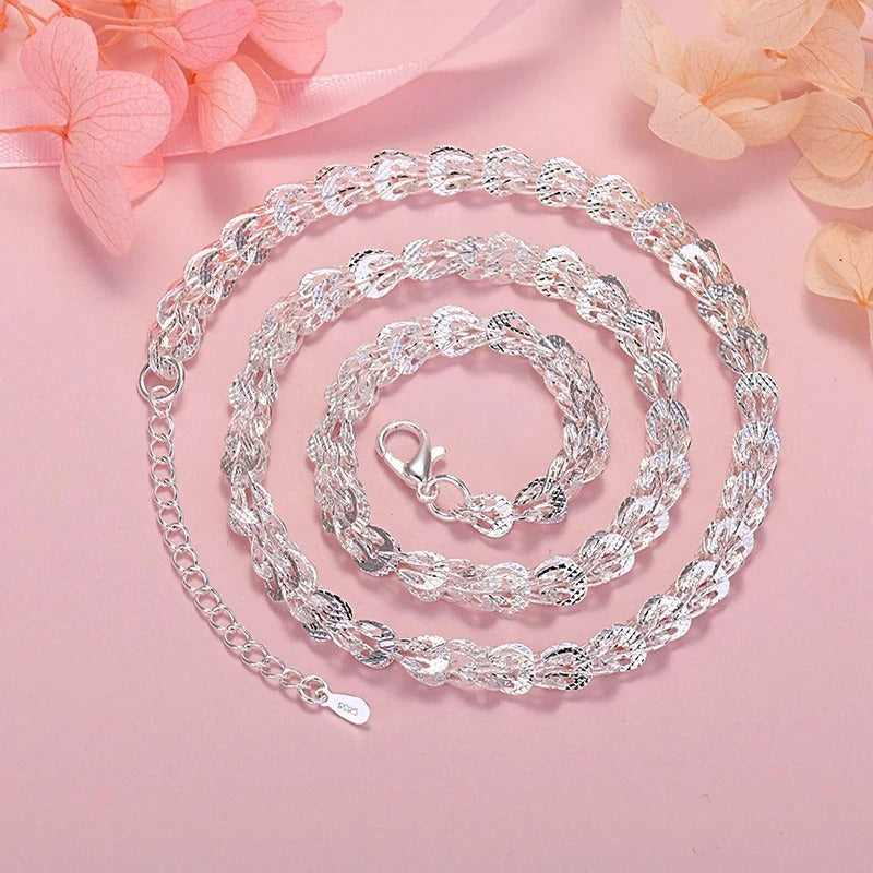 SUPER CONJUNTO ESLABONES PLATA 925 - CONP563