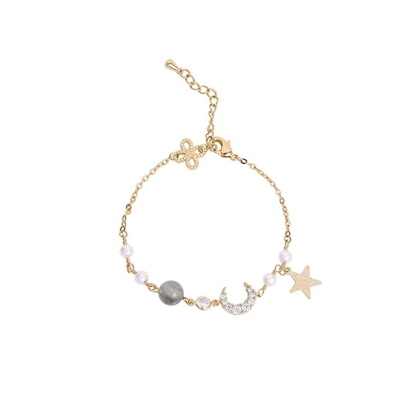 PULSERA DE ESTRELLA CHAPADA EN ORO 18K - PLS 116