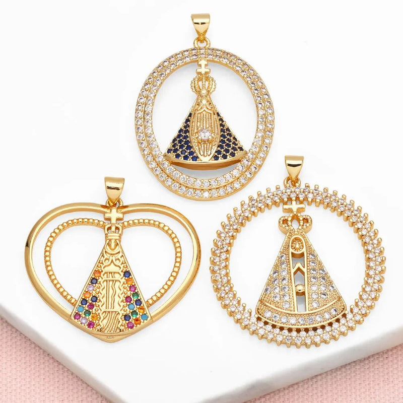 COLLAR NUESTRA SEÑORA BAÑADO EN ORO 18K - GARGSI22