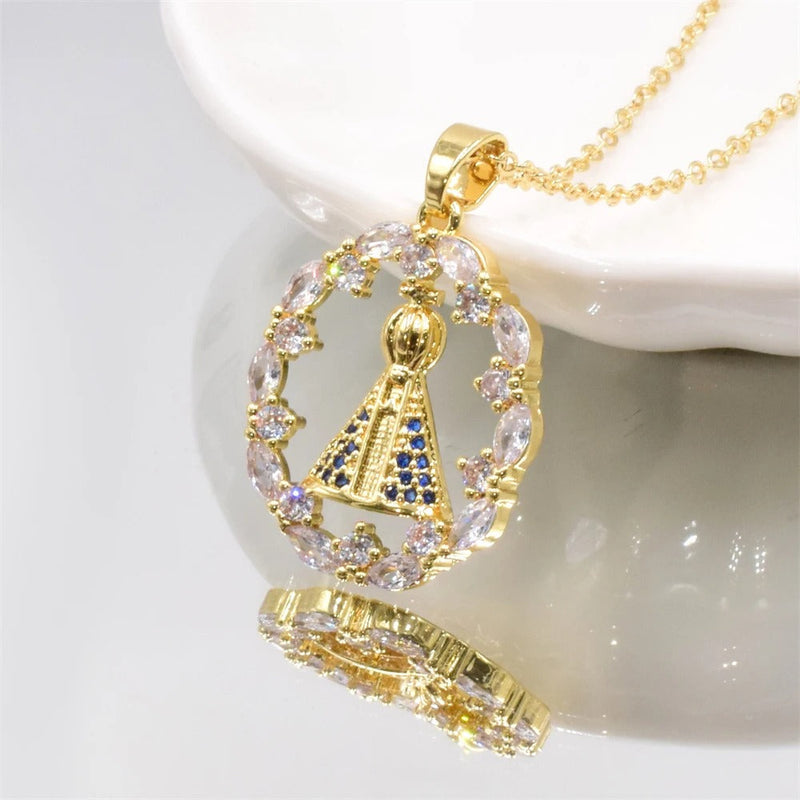 COLLAR DE NUESTRA SEÑORA BAÑADO EN ORO 18K - GARGSI83
