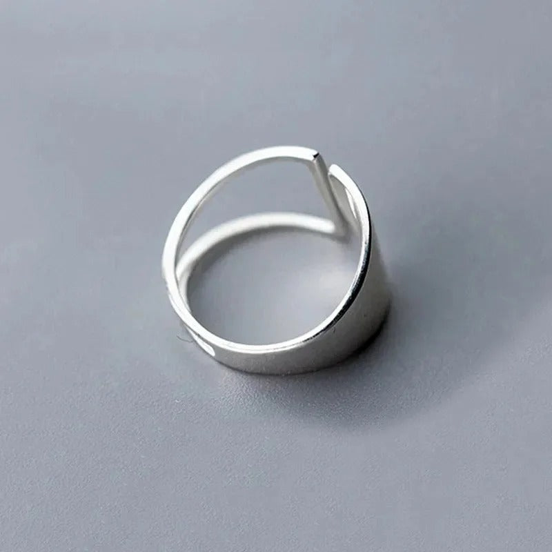 ANILLO AJUSTABLE ESTILO HUECO PLATA 925 - ANP350
