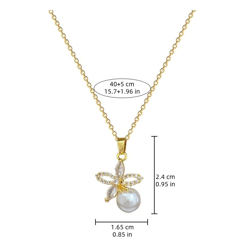PERLAS BAÑADAS CON TACHUELAS BAÑADAS EN ORO 18K - CONJ444
