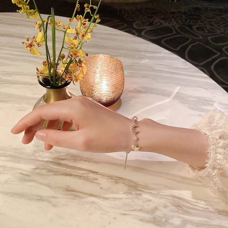 PULSERA DE ESTRELLA CHAPADA EN ORO 18K - PLS 116