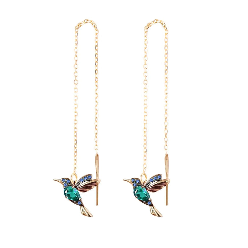 AROS COLIBRÍ BAÑADO EN ORO 18K - BR89