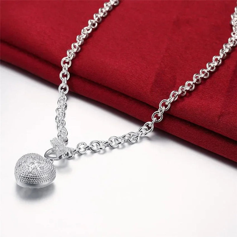 CONJUNTO CORAZÓN BAÑADO PLATA 925 - CONP134