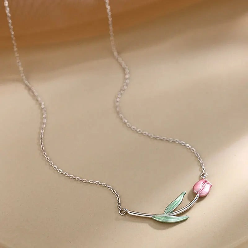 COLLAR TULIPÁN PLATA 925 - PR0888