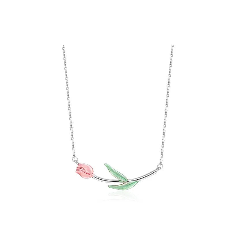 COLLAR TULIPÁN PLATA 925 - PR0888