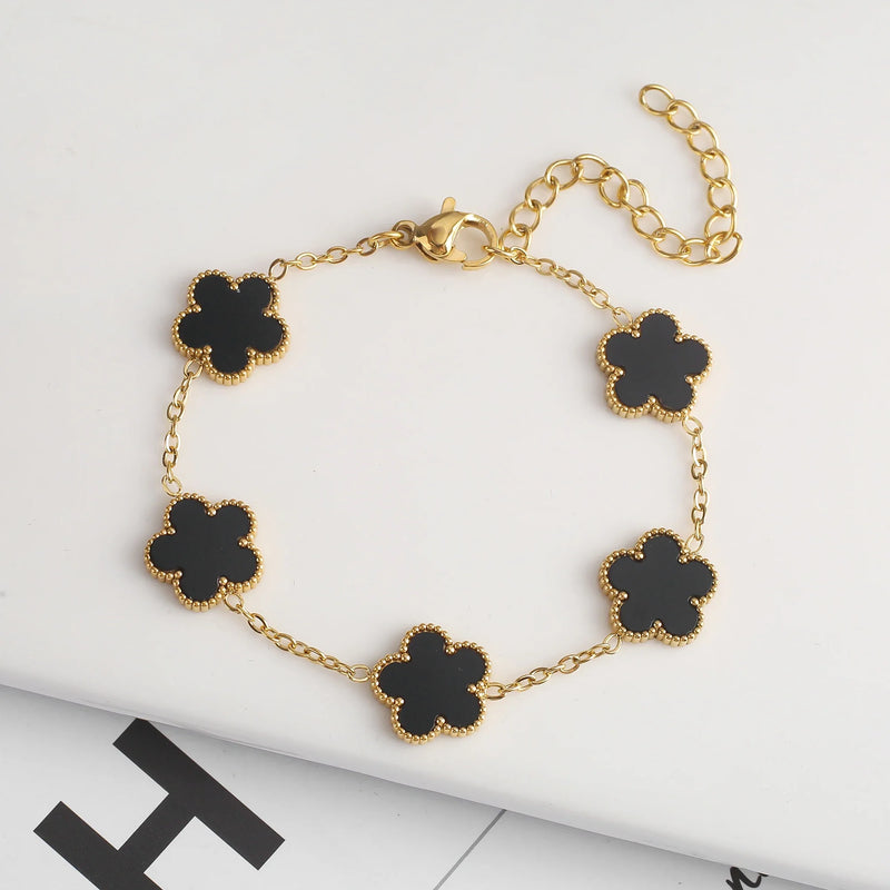 PULSERA DE TRÉBOL DE NEYMAR Y VIRGINIA BAÑADA EN ORO 18K - PLSI03432