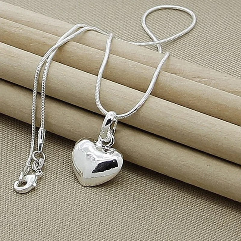 COLLAR CORAZÓN PLATA 925 - PR0587