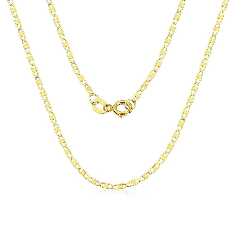 CADENA PIASTRINA 60+10CM BAÑADA EN ORO 18K - COR692