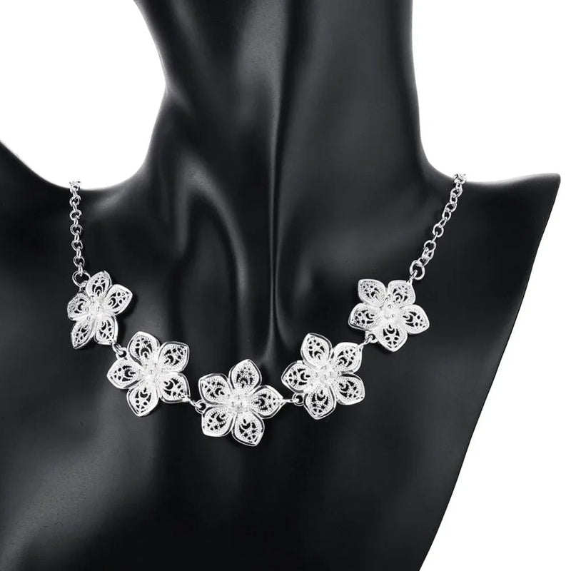 CONJUNTO FLORES PLATA 925 - CONP22