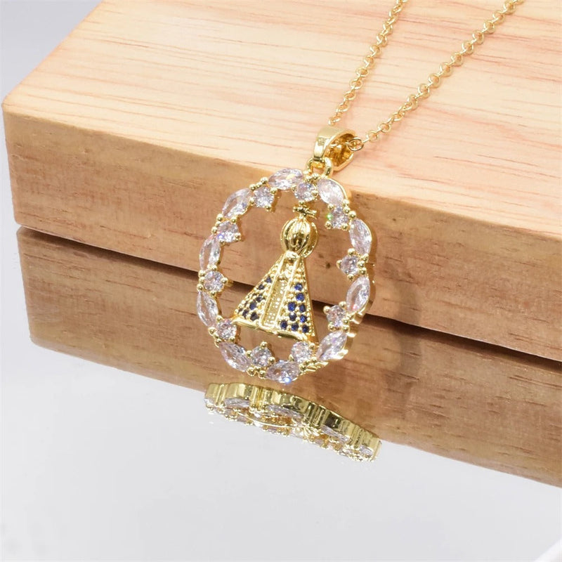 COLLAR DE NUESTRA SEÑORA BAÑADO EN ORO 18K - GARGSI83