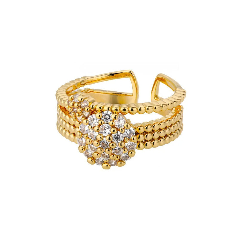 ANILLO AJUSTABLE CON BAÑO DE ORO 18K - AN17