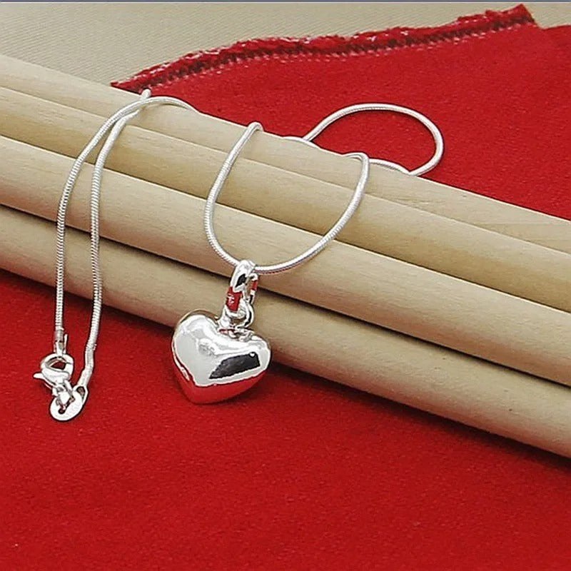 COLLAR CORAZÓN PLATA 925 - PR0587