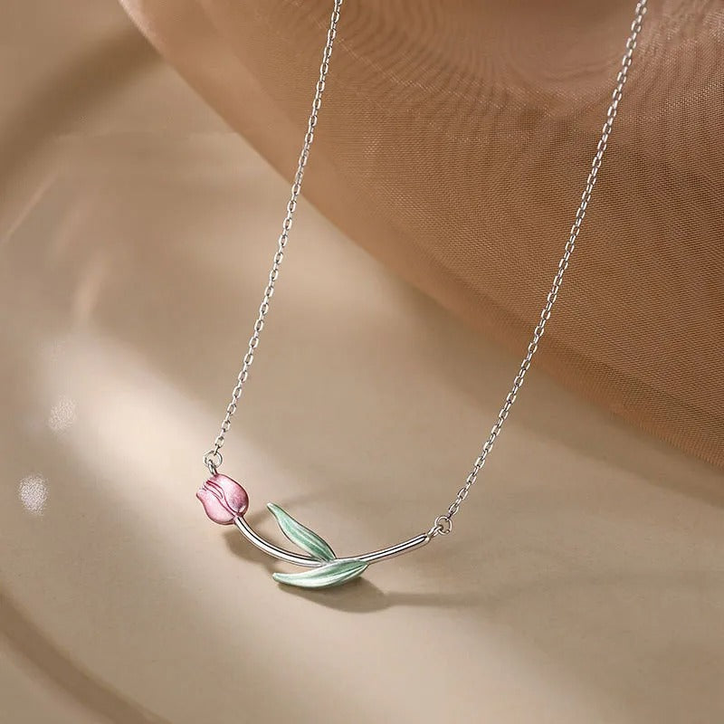 COLLAR TULIPÁN PLATA 925 - PR0888