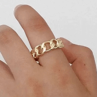 ANEL AJUSTÁVEL CORRENTES BANHADO EM OURO 18K - AN51 - Chica Elegante