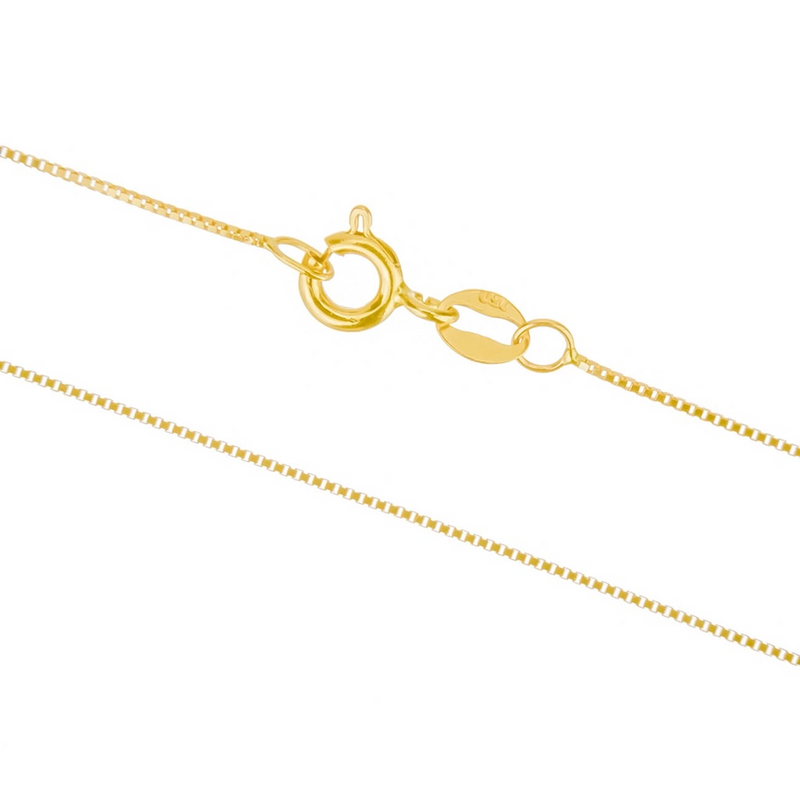 FINA CADENA VENECIANA DE 45CM BAÑADA EN ORO 18K - COR11