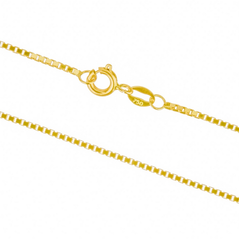 FINA CADENA VENECIANA DE 45CM BAÑADA EN ORO 18K - COR12