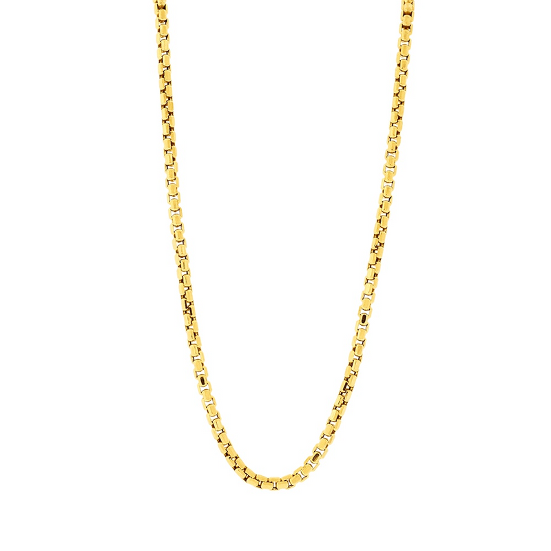 FINA CADENA VENECIANA DE 45CM BAÑADA EN ORO 18K - COR12