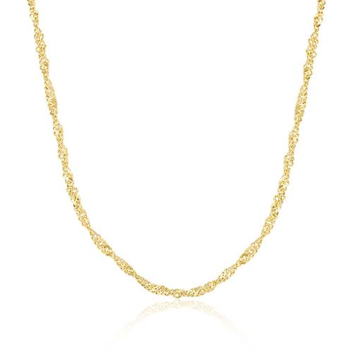 CADENA DE CORDÓN BAIANO 45CM BAÑADA EN ORO 18K - COR32