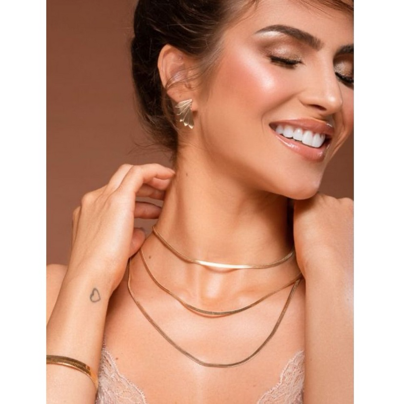 CADENA DE 45CM BAÑADA EN ORO 18K - COR634