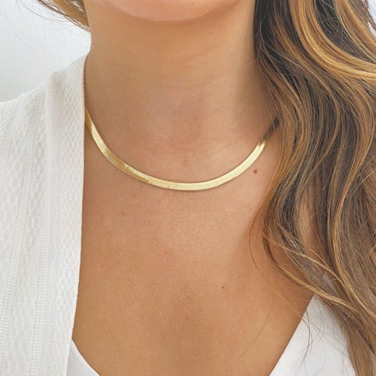 CINTA DE CADENA 32+12CM BAÑADA EN ORO 18K - COR635