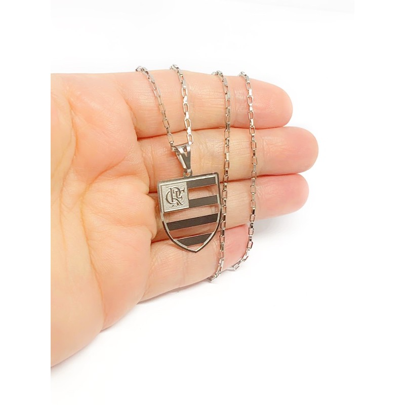 COLLAR FLAMENGO PLATA 925 - PR379