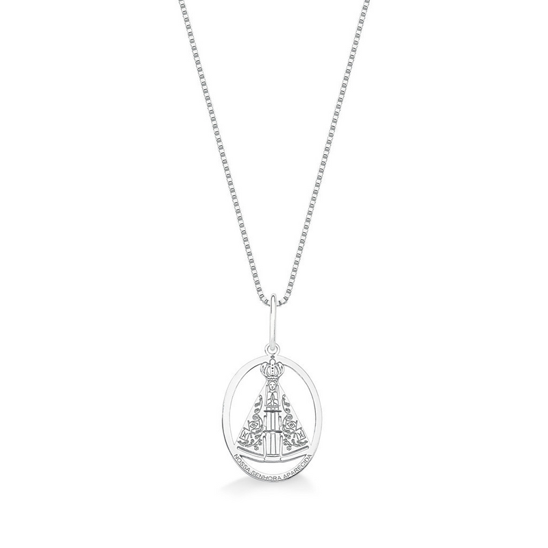 COLLAR NUESTRA SEÑORA DE APARECIDA PLATA 925 - PR489