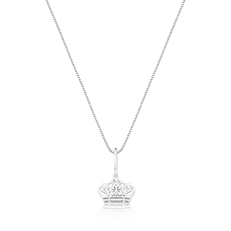 COLLAR CORONA REINA PLATA 925 - PR690