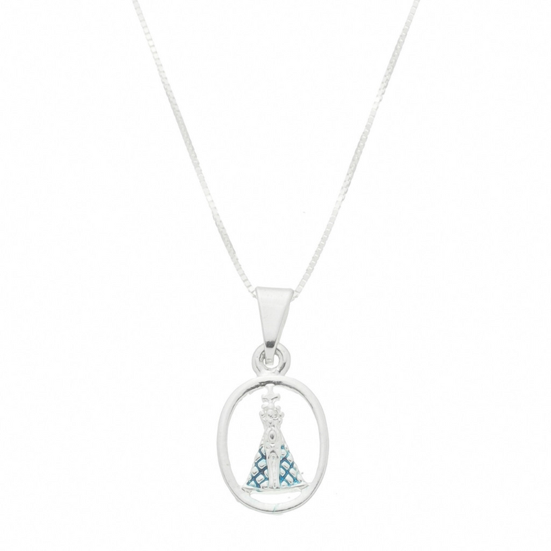 COLLAR NUESTRA SEÑORA DE APARECIDA PLATA 925 - PR333